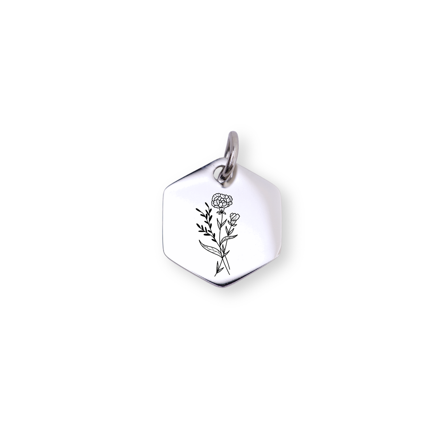 January Birth flower Charm – Carnation