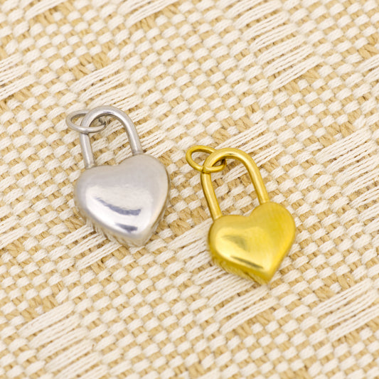 Heart Padlock Charm