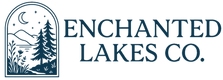 Logo of Enchanted Lakes Co. with a nature-themed design on a white background