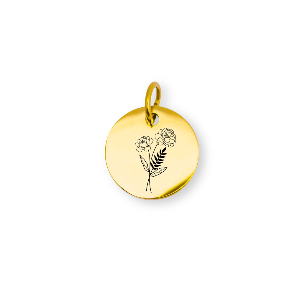 November Birth flower Charm – Peony