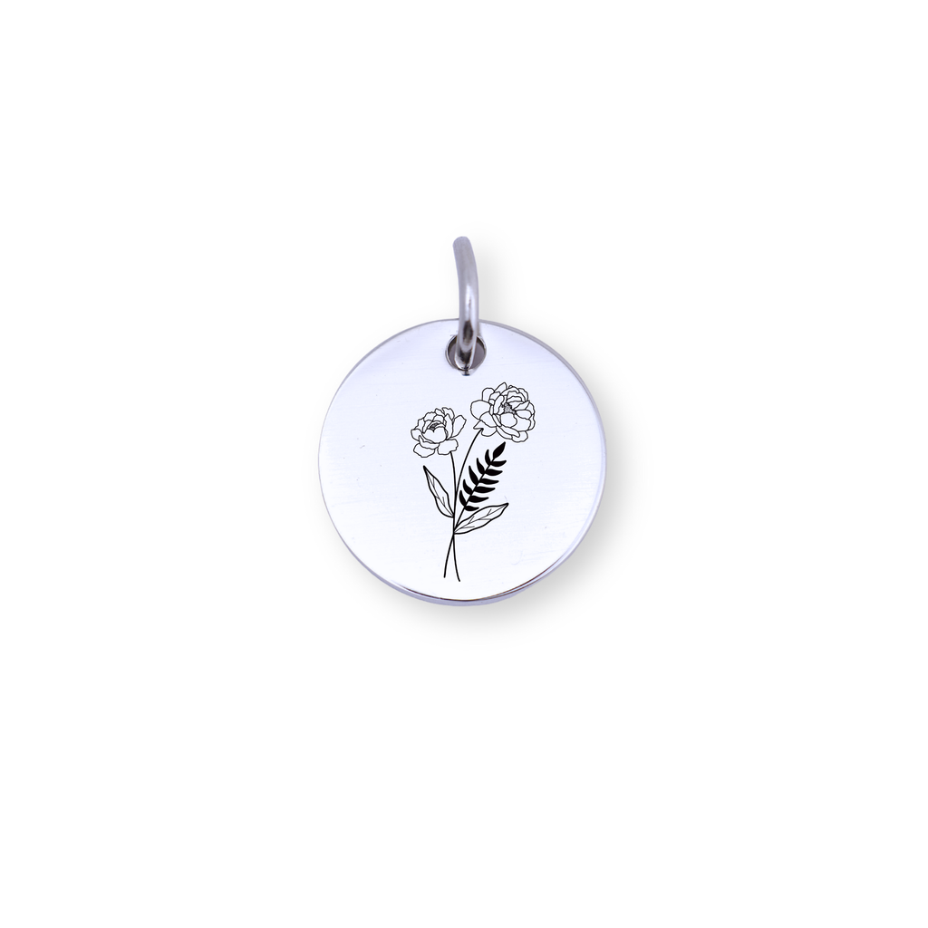 November Birth flower Charm – Peony