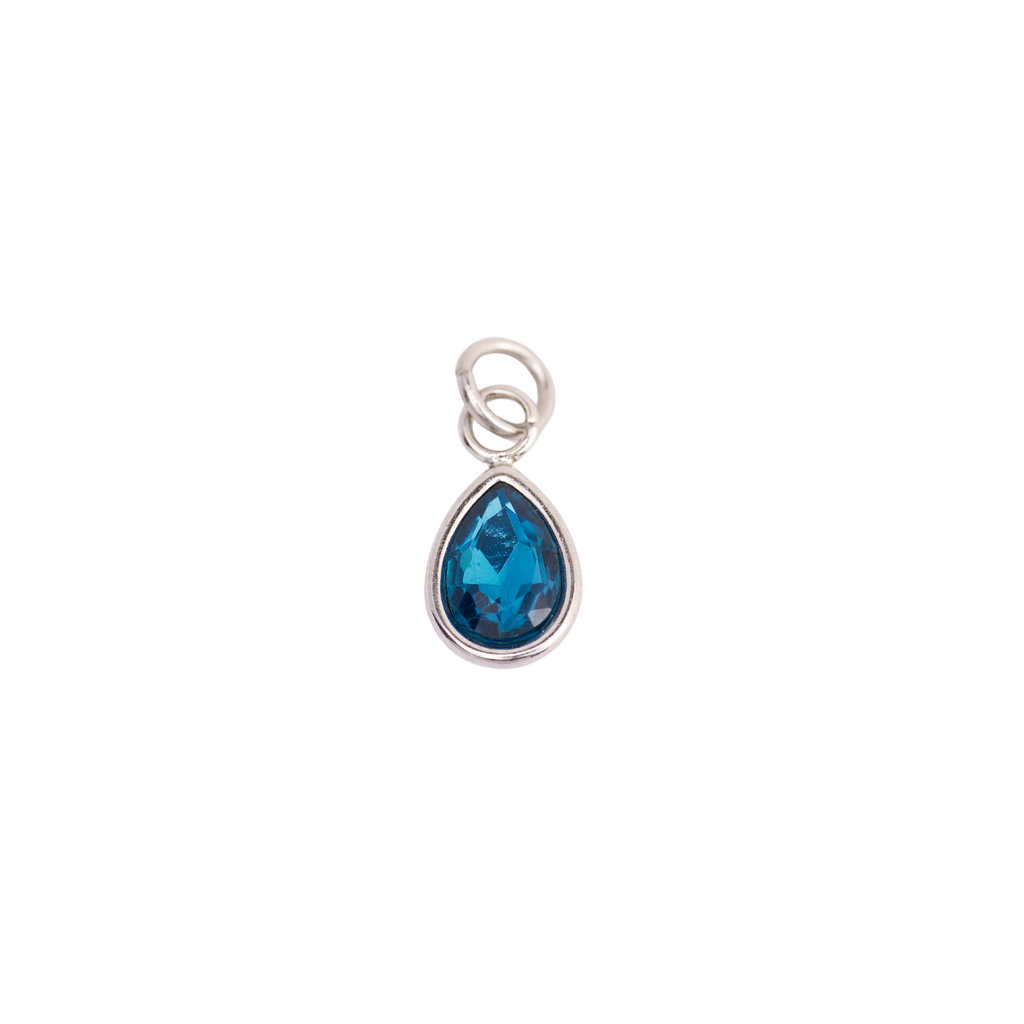 December Turquoise Teardrop Birthstone Charm