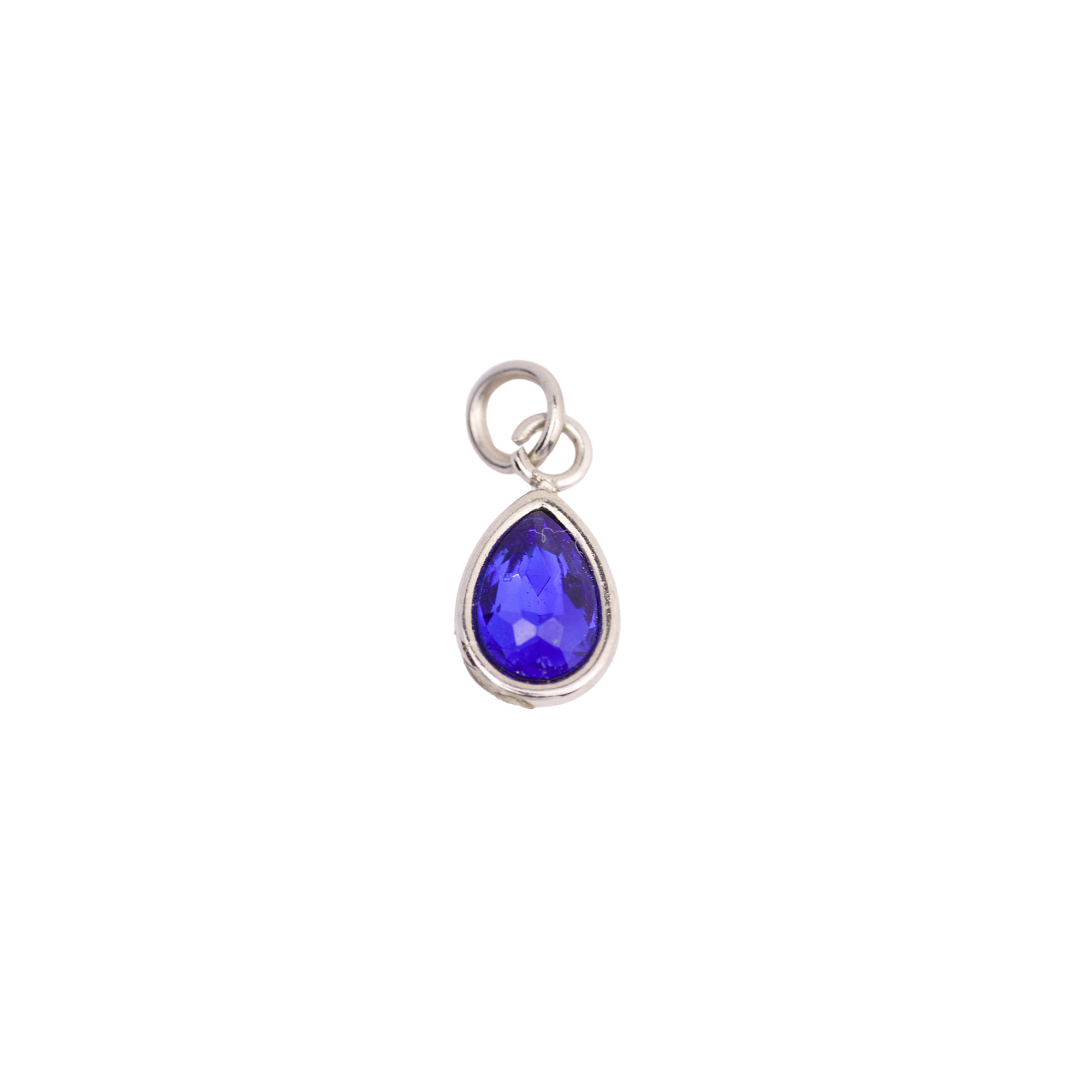 September Sapphire Teardrop Birthstone Charm