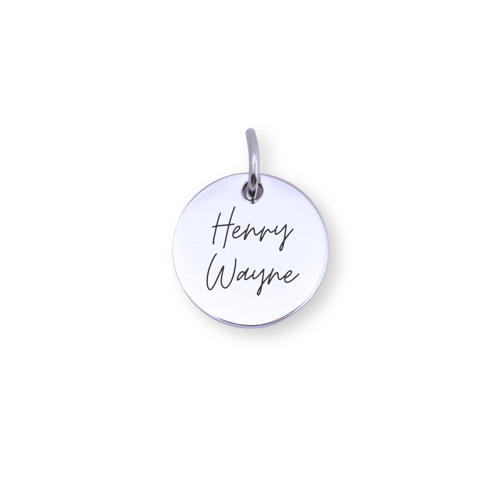 Classic Engraving Circle Charm