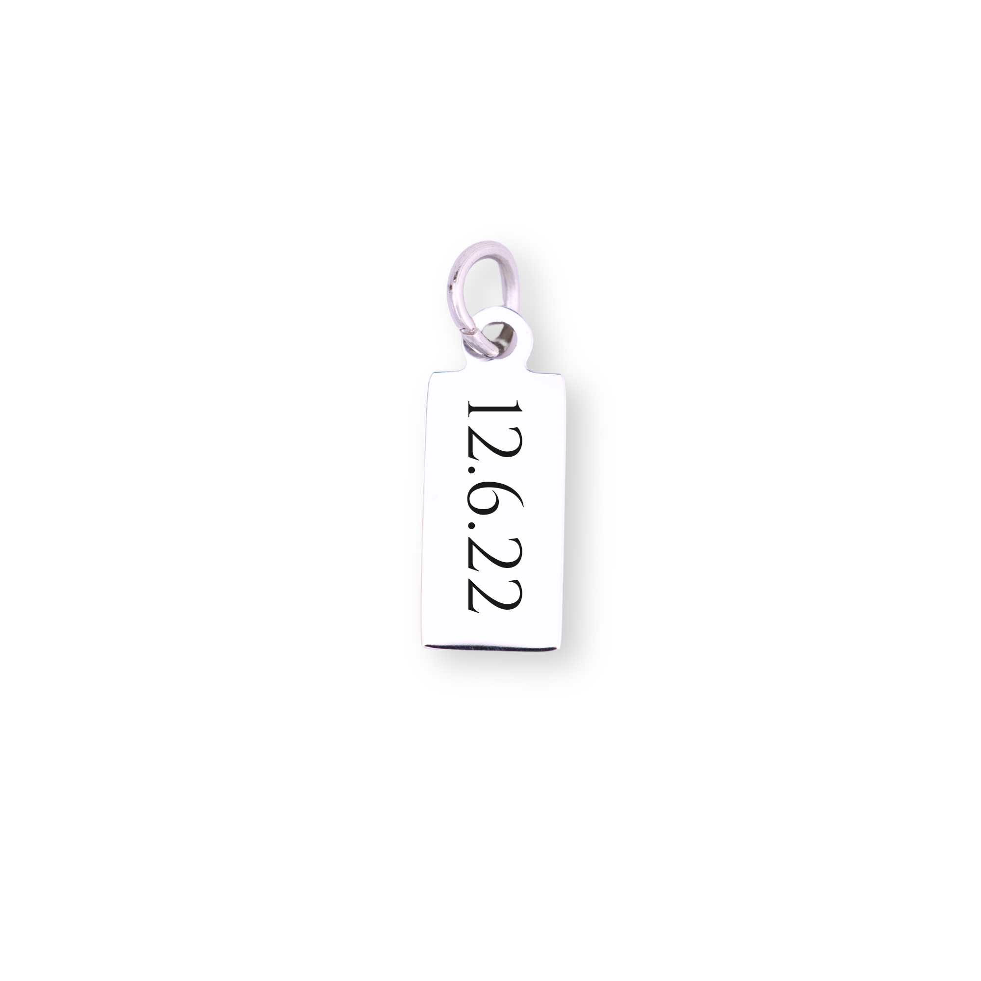 Classic Engraving Tiny Tag Charm