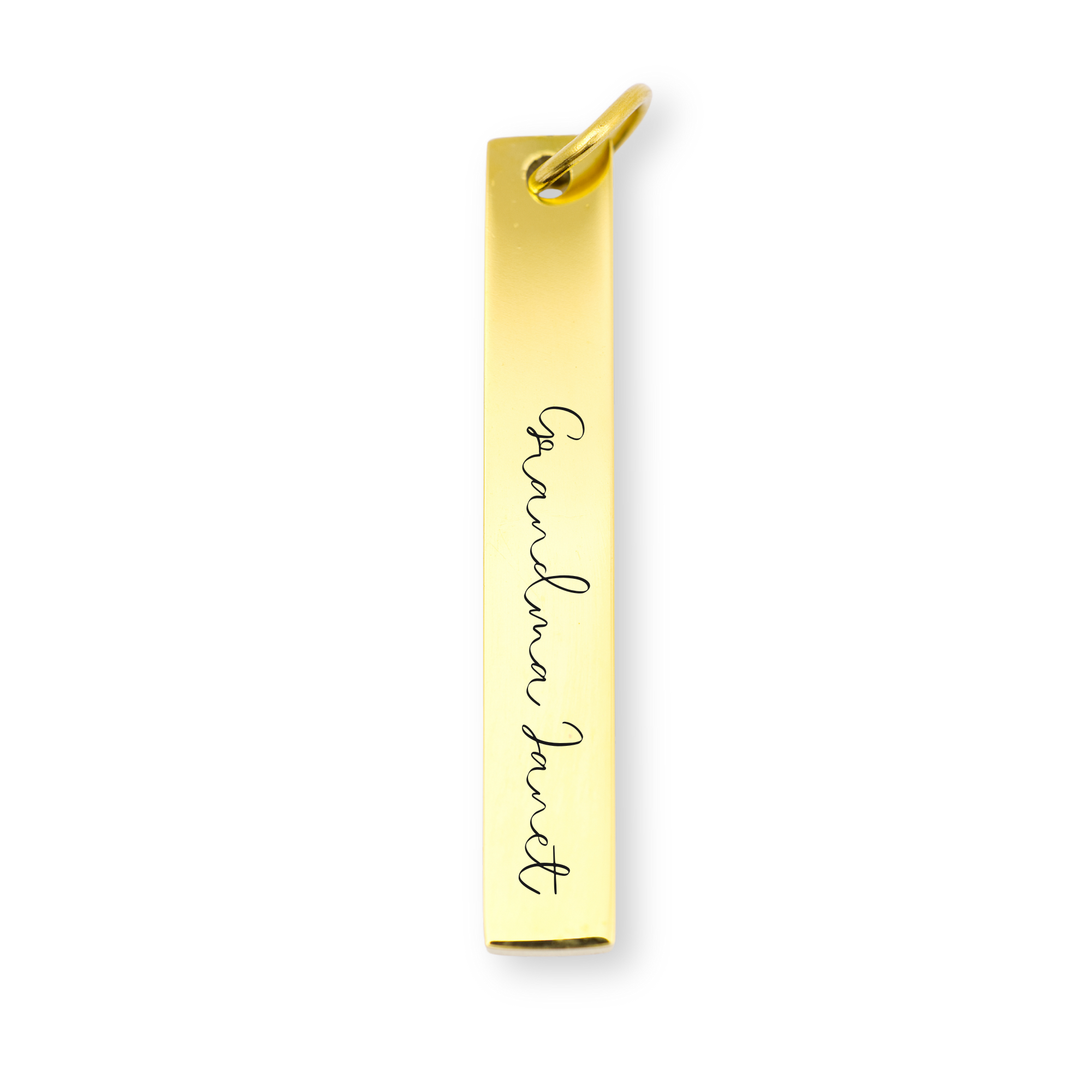 Classic Engraving Vertical Bar Charm
