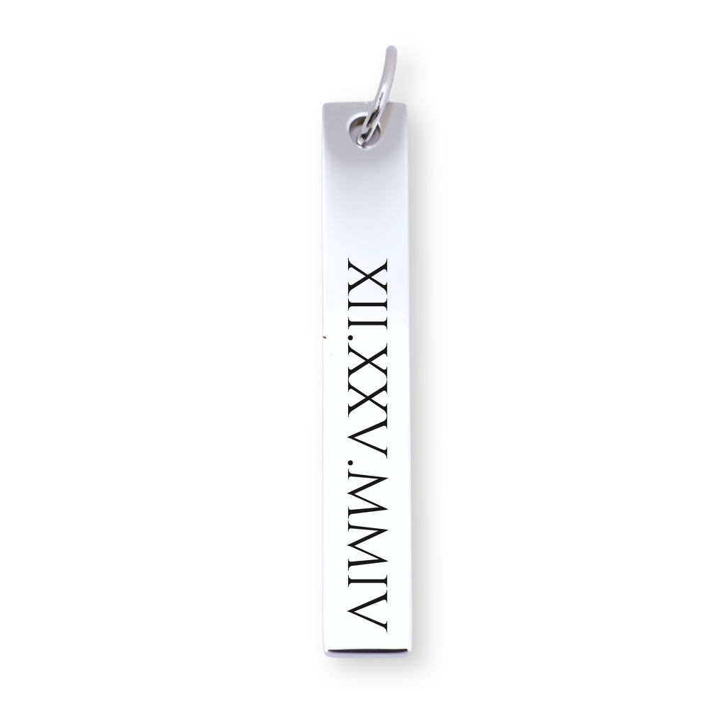 Classic Engraving Vertical Bar Charm