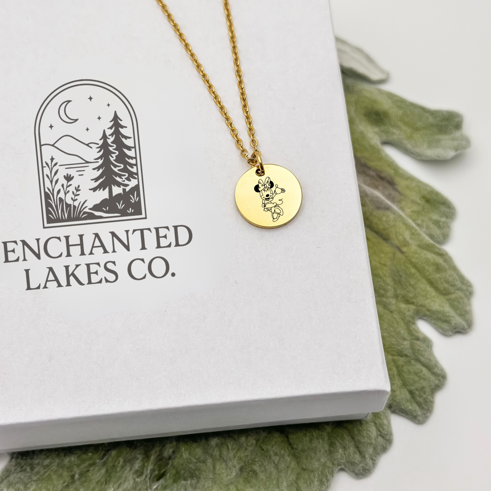 Miss Mouse Sketch Circle Necklace